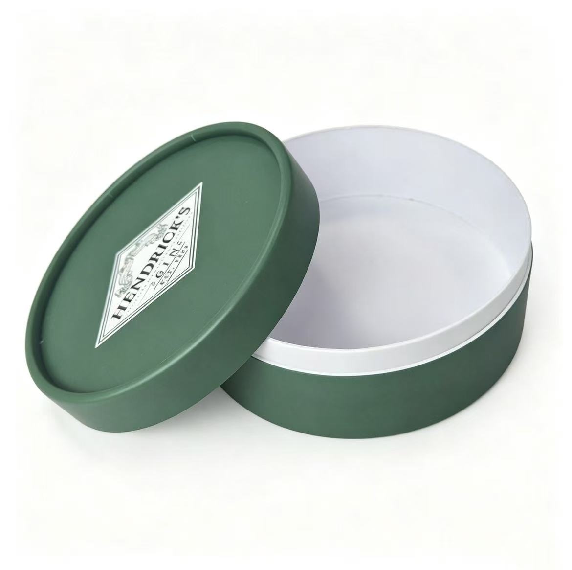 Luxury Matte Green Round Paper Tube Gift Box For Gin Liquor & Cocktail Gift Set