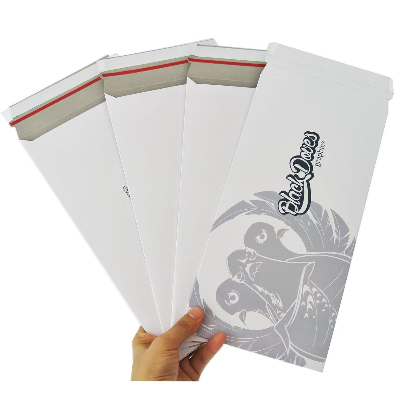 Custom Logo Printed Rigid Cardboard Mailing Envelope